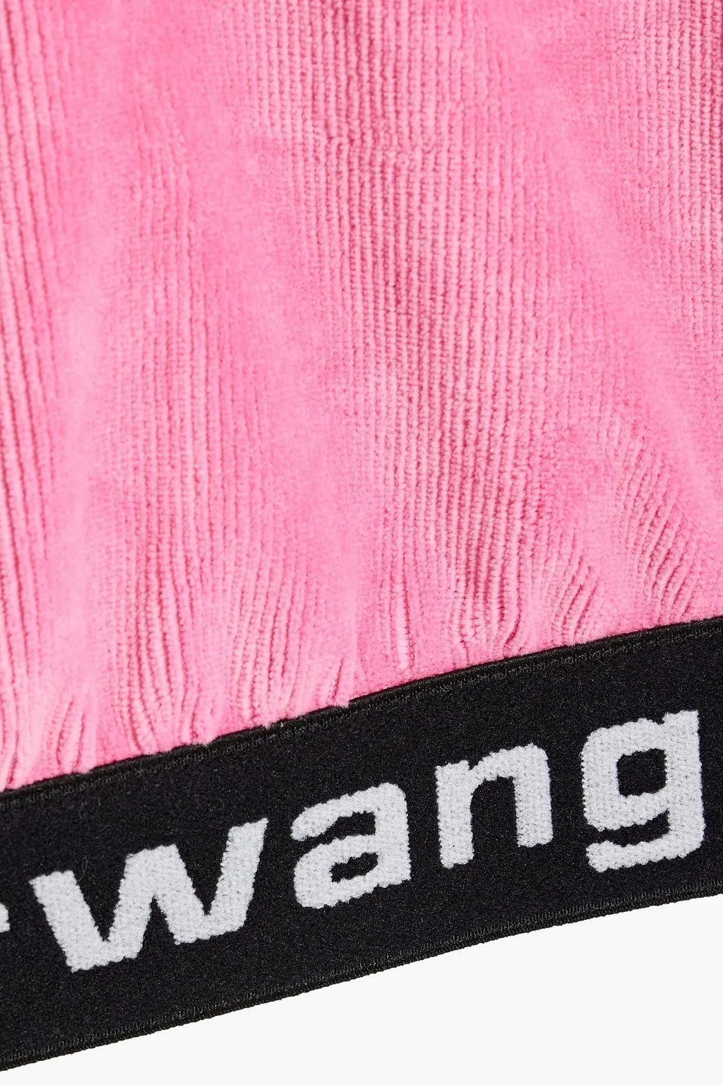 Alexander Wang  |Corduroy Plain Cotton Short Sleeves Logo Cropped Tops