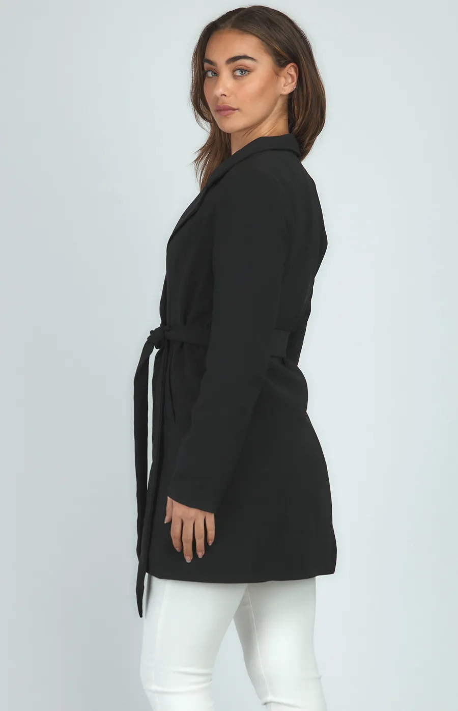 Blazer Dress with Button Details and Belt (SJT369A)