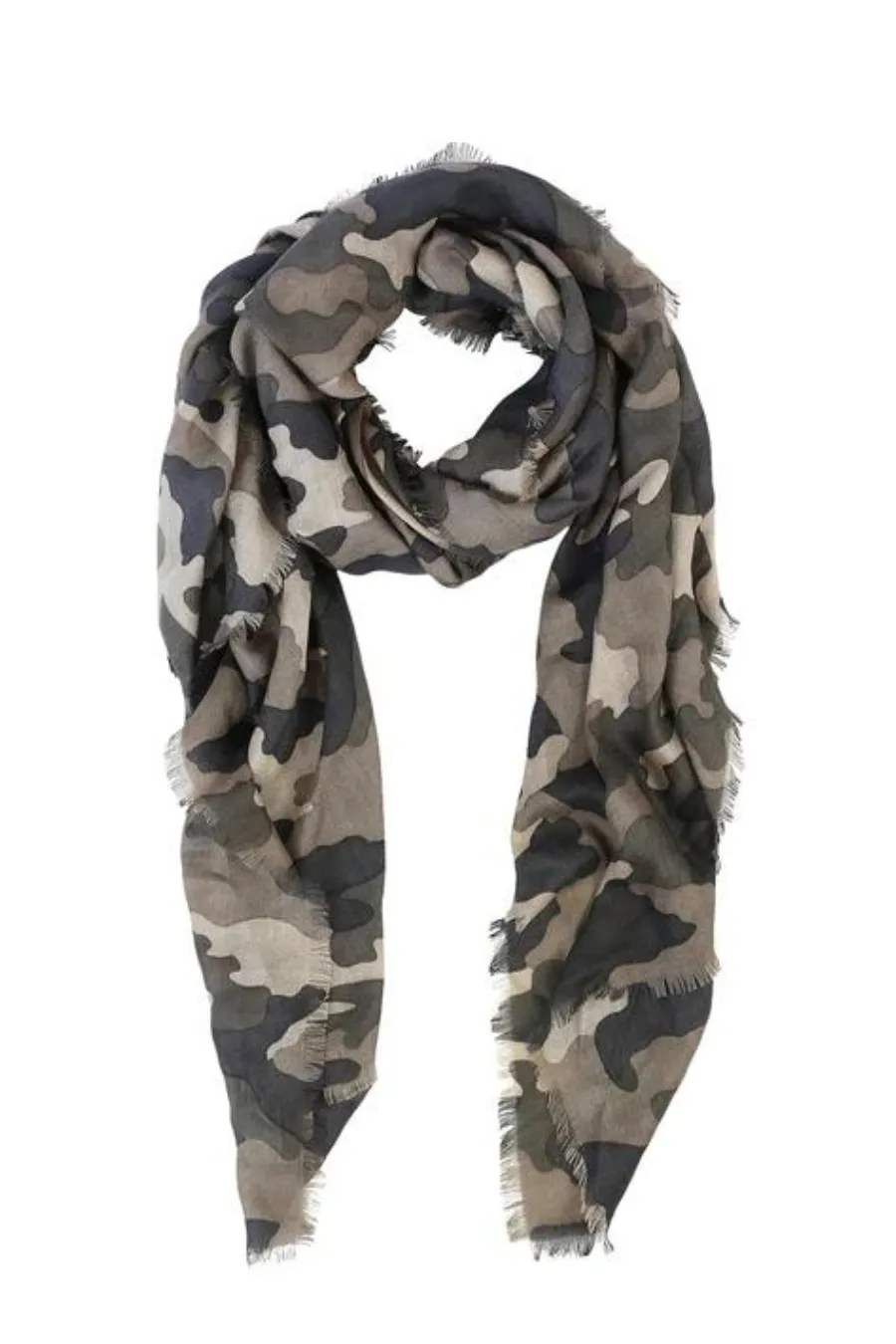 Blue Pacific Tissue Scarf Camo Desert Taupe