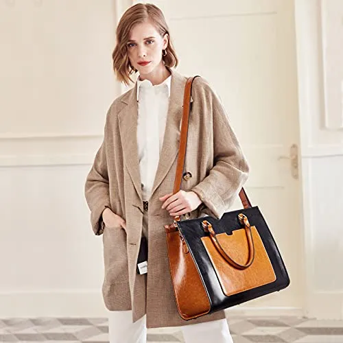 BROMEN Women's Leather Shoulder Bag Business Tote - Horizon Leathers