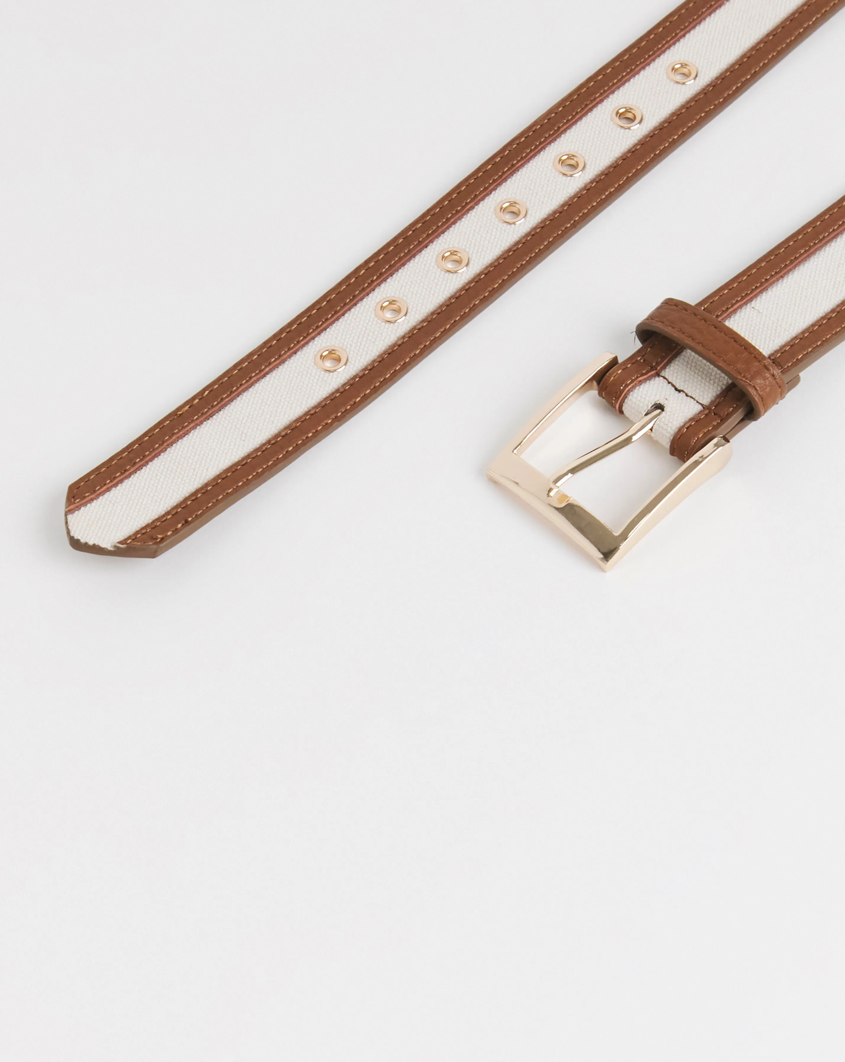 Canvas & PU Contrast Belt | Simply Be