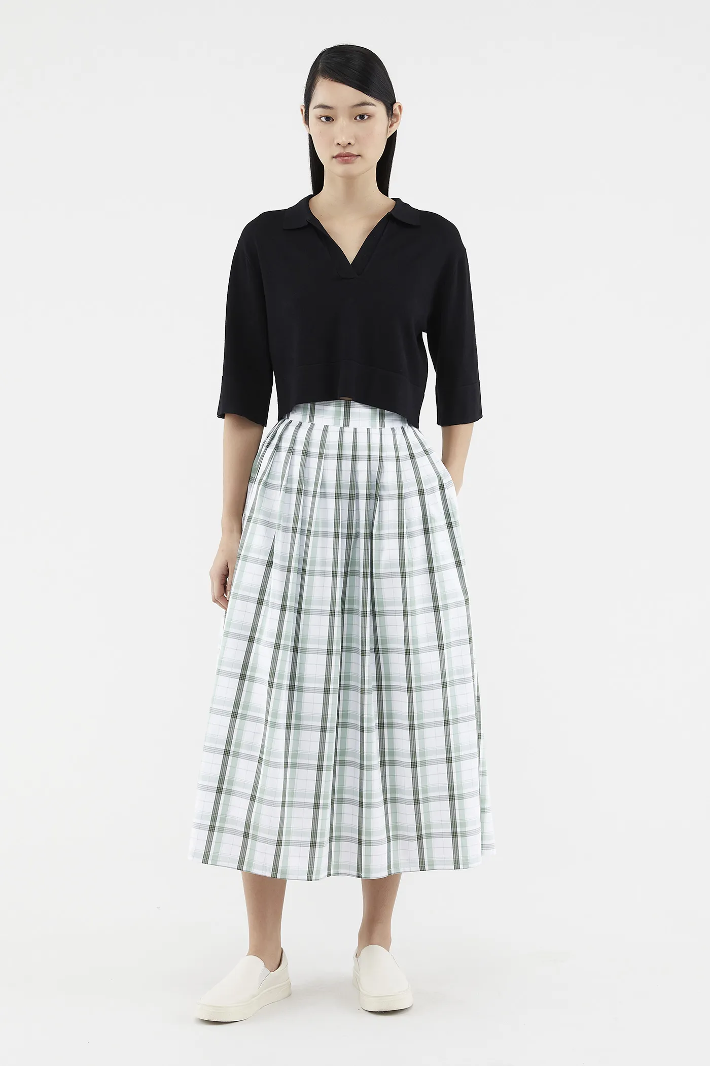 Caylin Check-print Skirt 