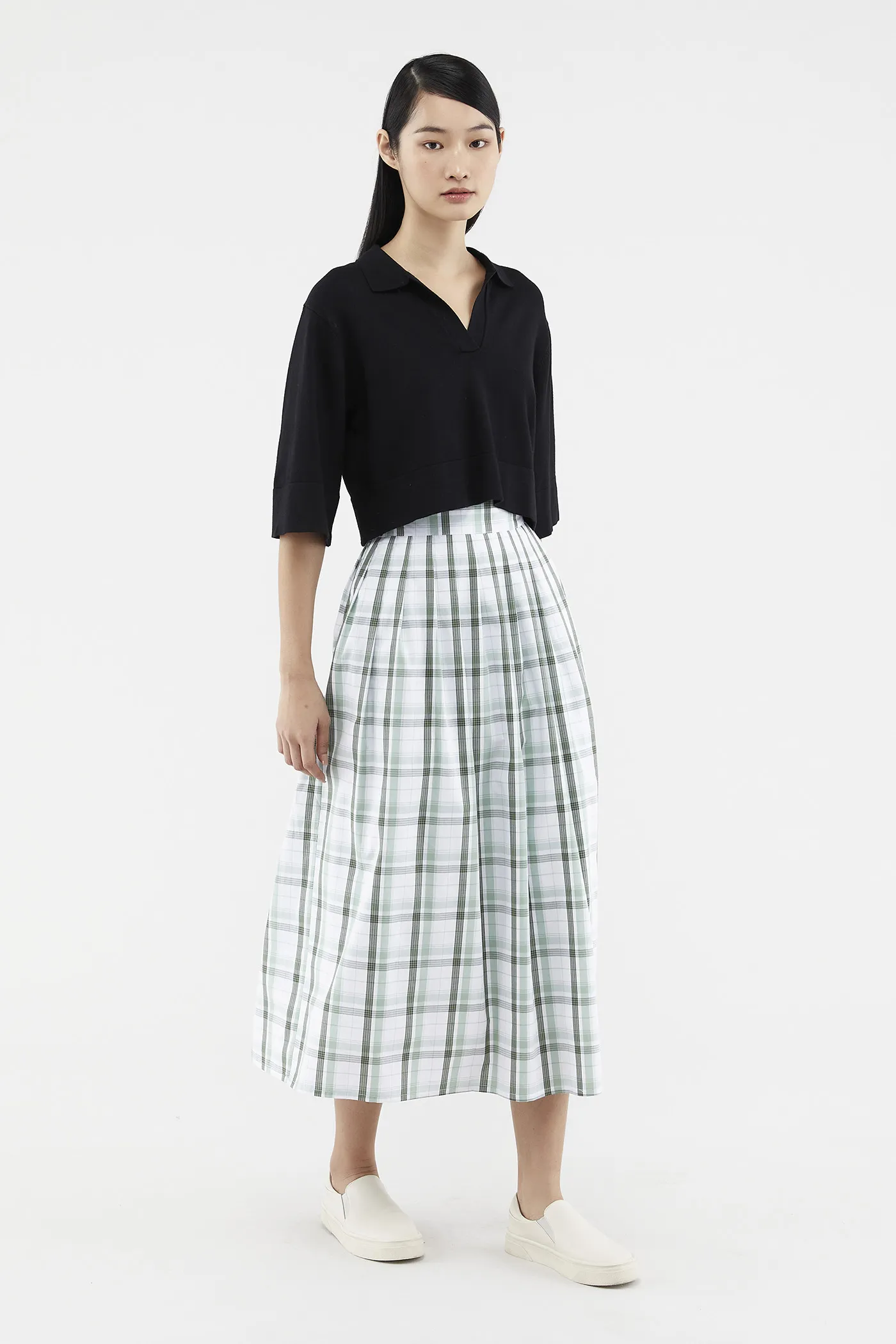 Caylin Check-print Skirt 