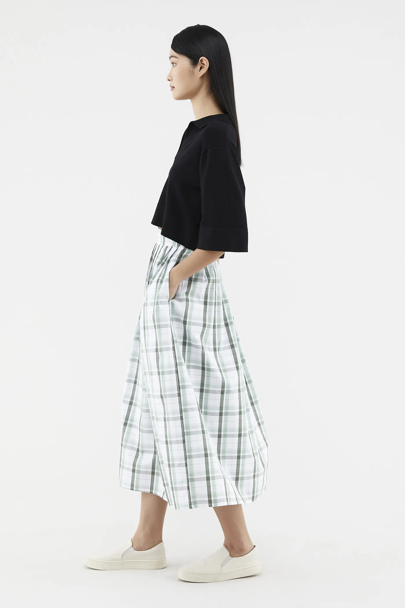 Caylin Check-print Skirt 