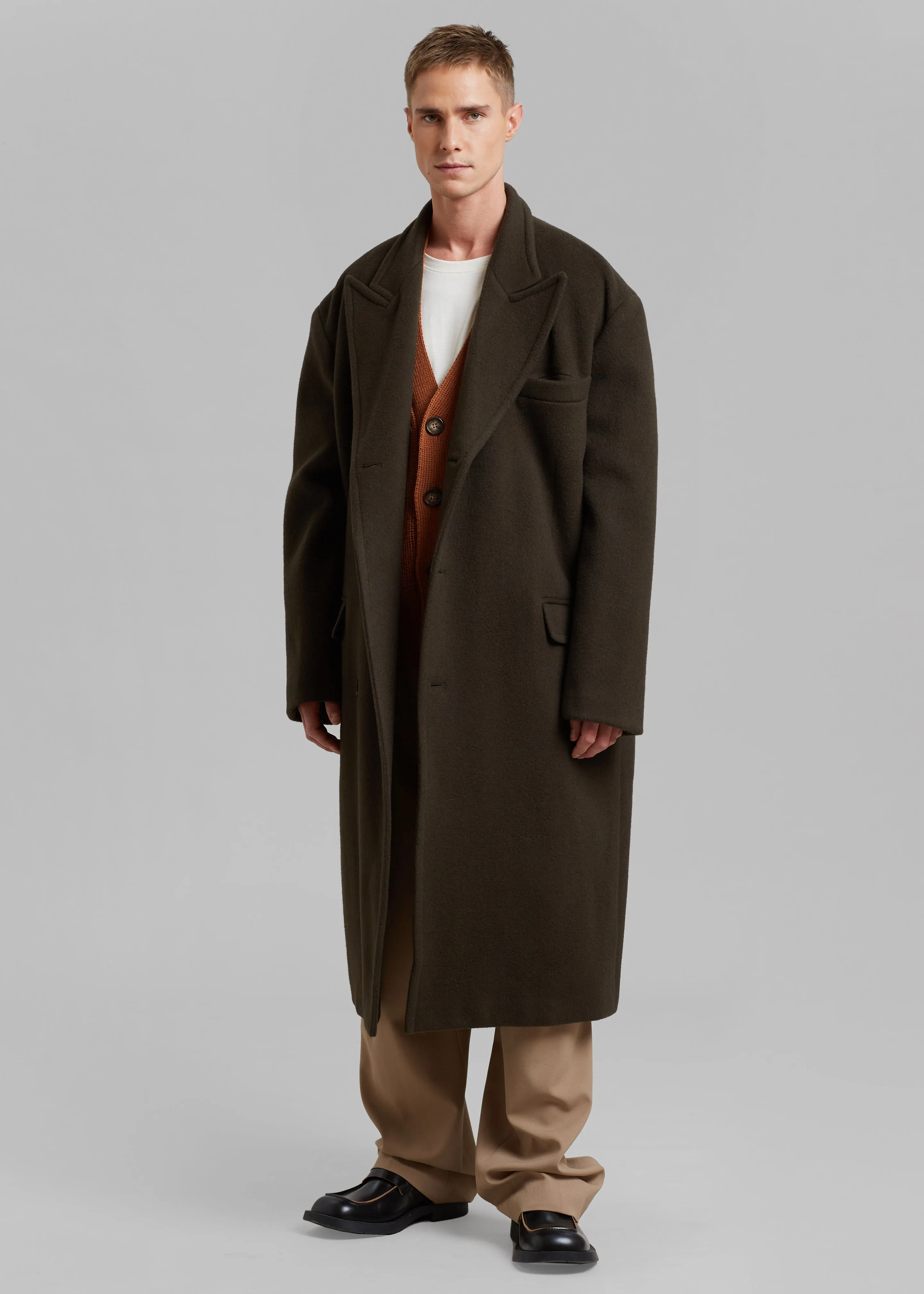 Curtis Oversized Coat - Dark Brown