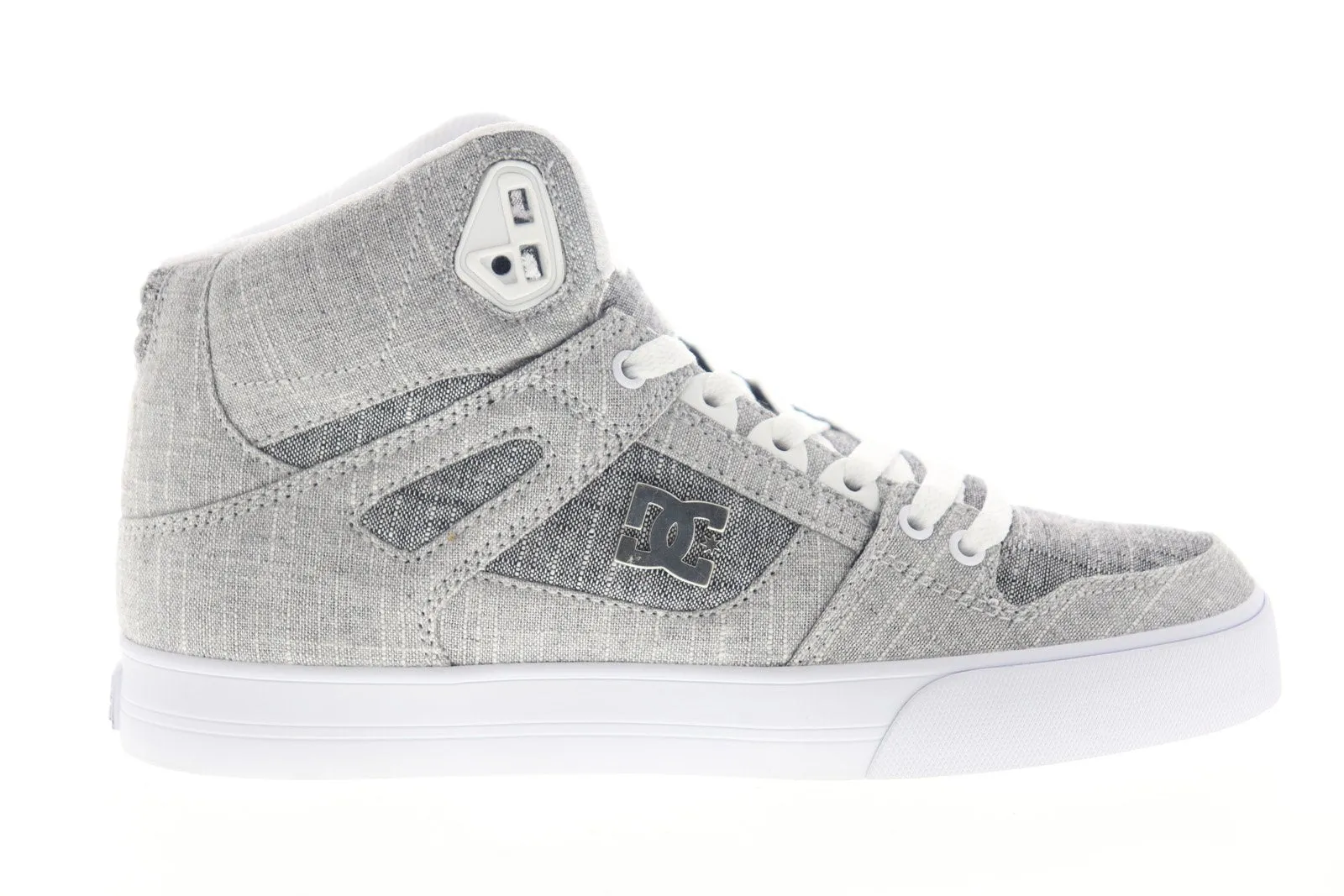 DC Pure High Top Wc Tx Se ADYS400046 Mens Gray Skate Inspired Sneakers Shoes