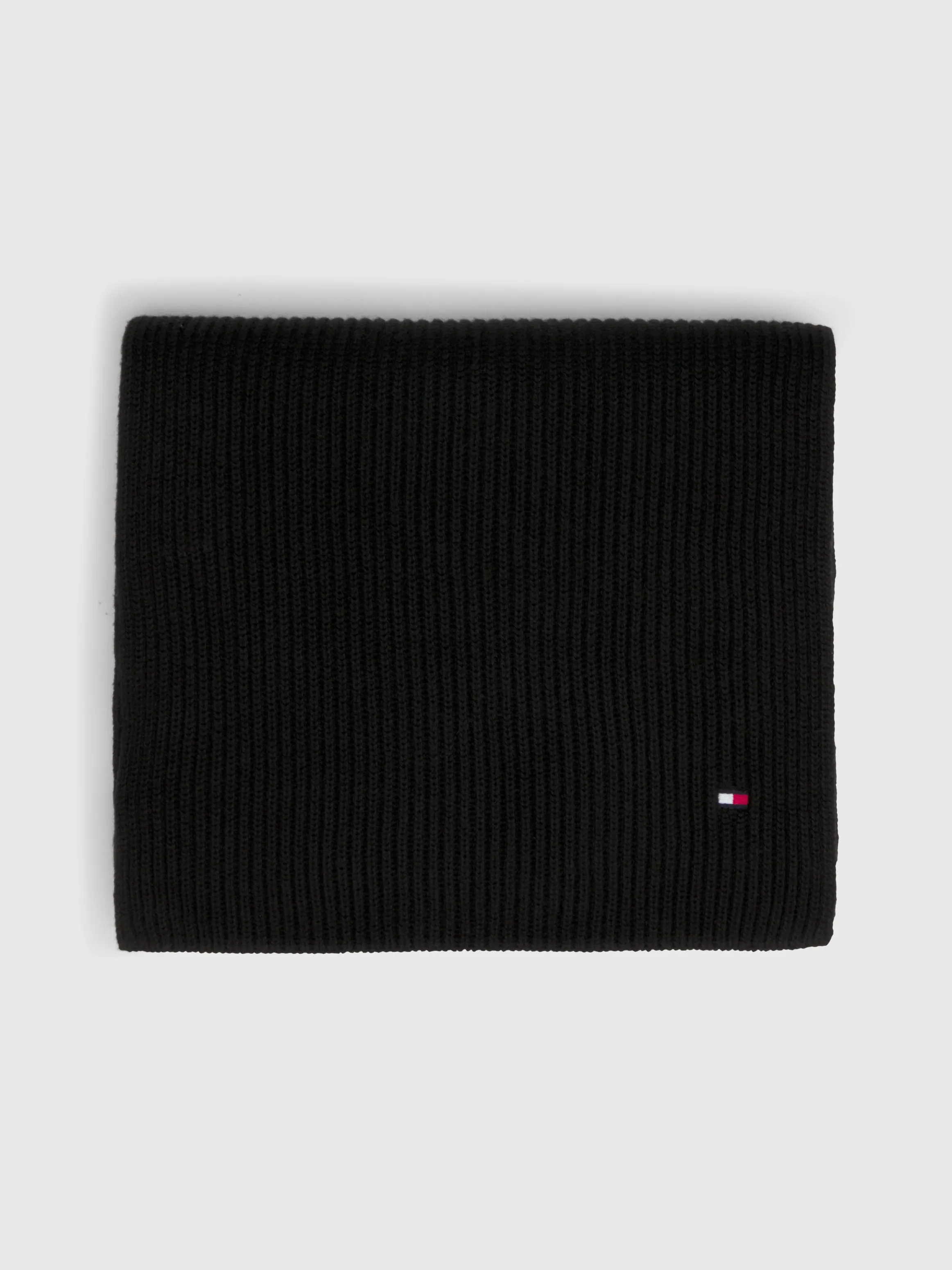 Essential Rib-Knit Flag Embroidery Scarf | Scarves | Tommy Hilfiger