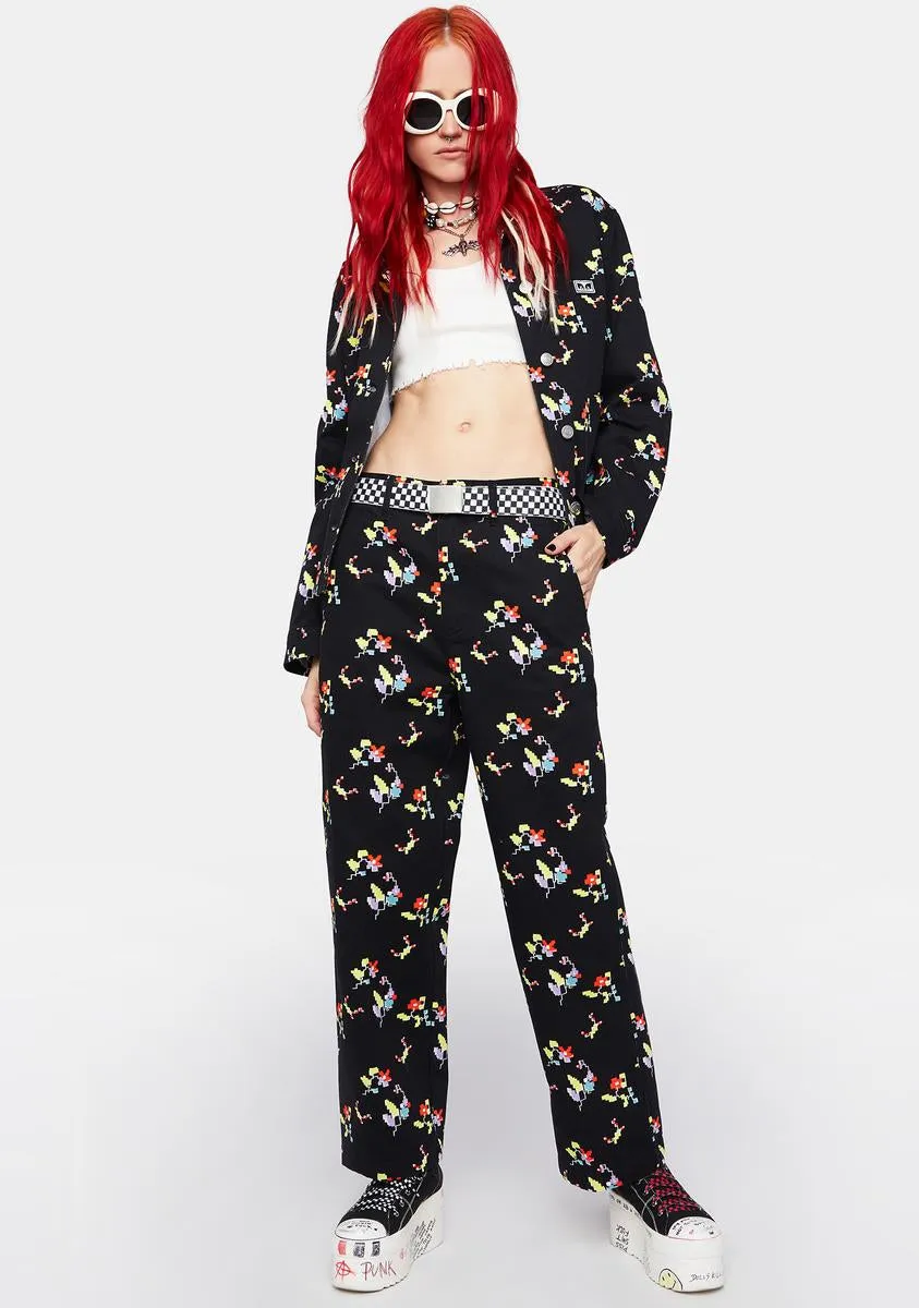 Floral Carpenter Pants-
