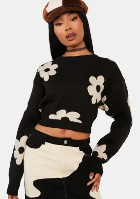 Groovin' On Crop Sweater-