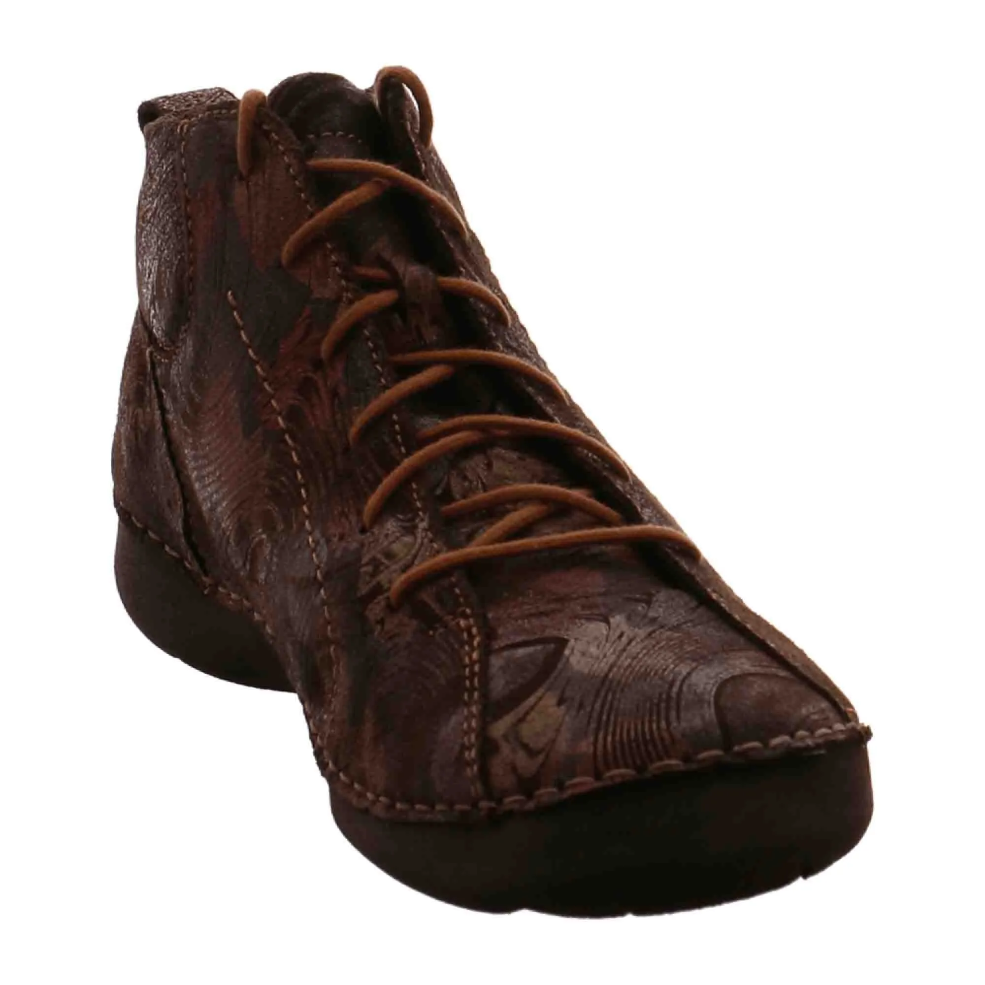 Josef Seibel Ankle Boot Fergey 97 Dark Brown Leaves for Women Brown