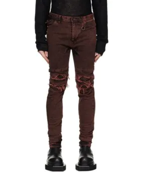Julius Red Slim Distressed Jeans
