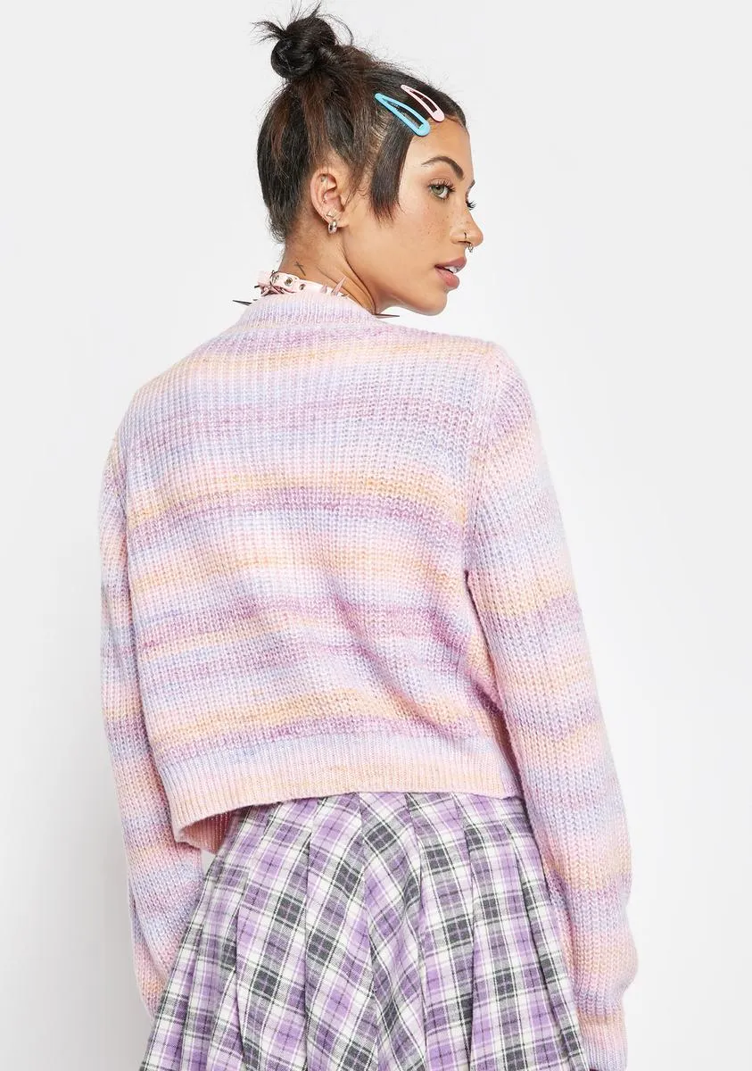 Lavender Striped Sweater-