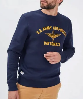 Men's navy textile sweatshirt \102104\