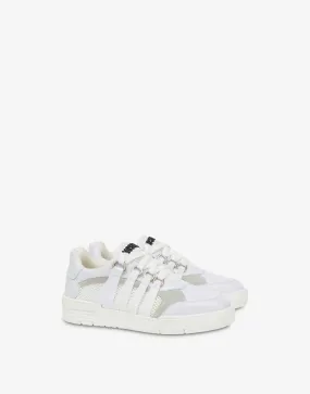 Mesh and calfskin streetball sneakers