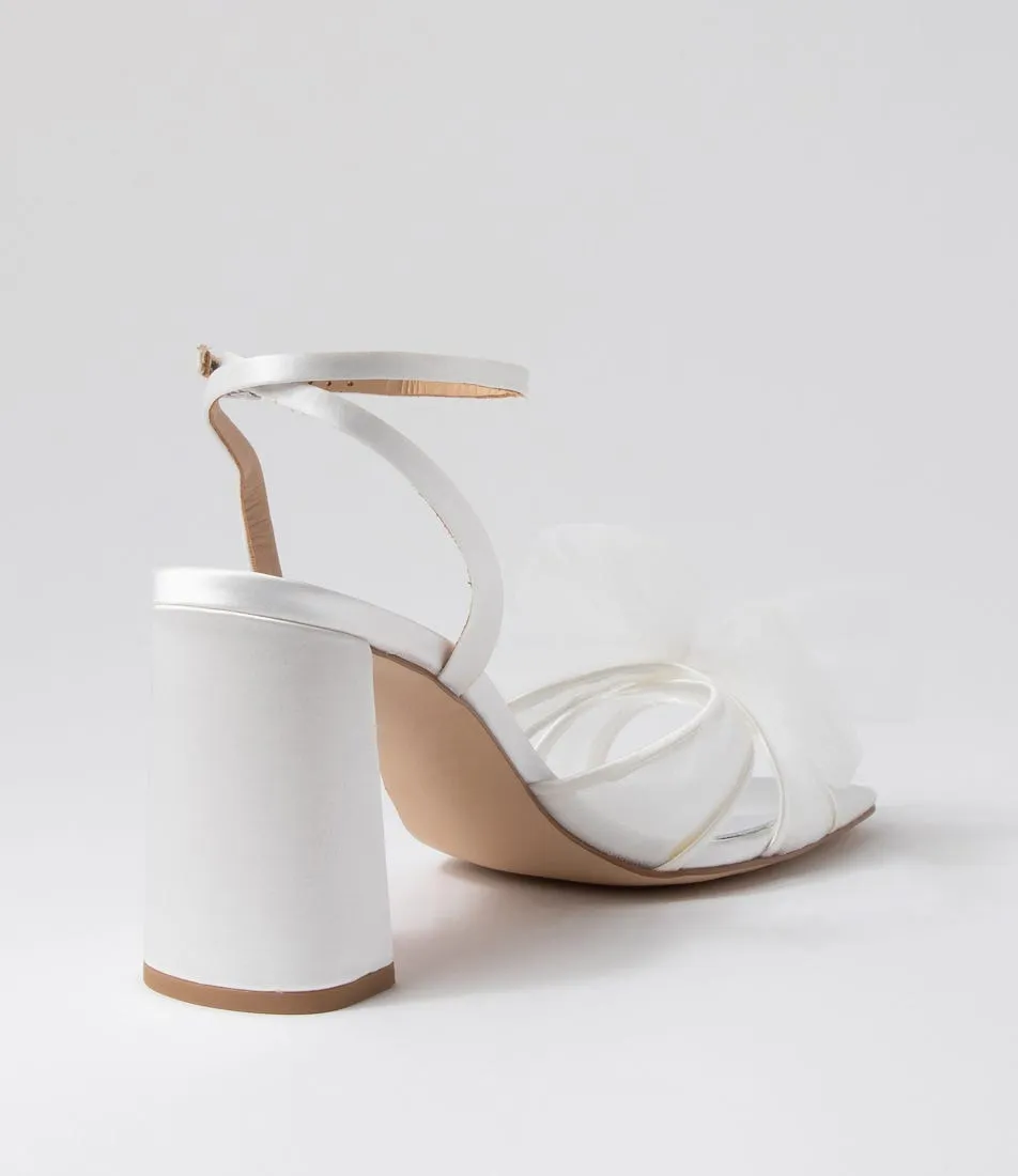 MOLLINI Queenbee White Fabric Sandals