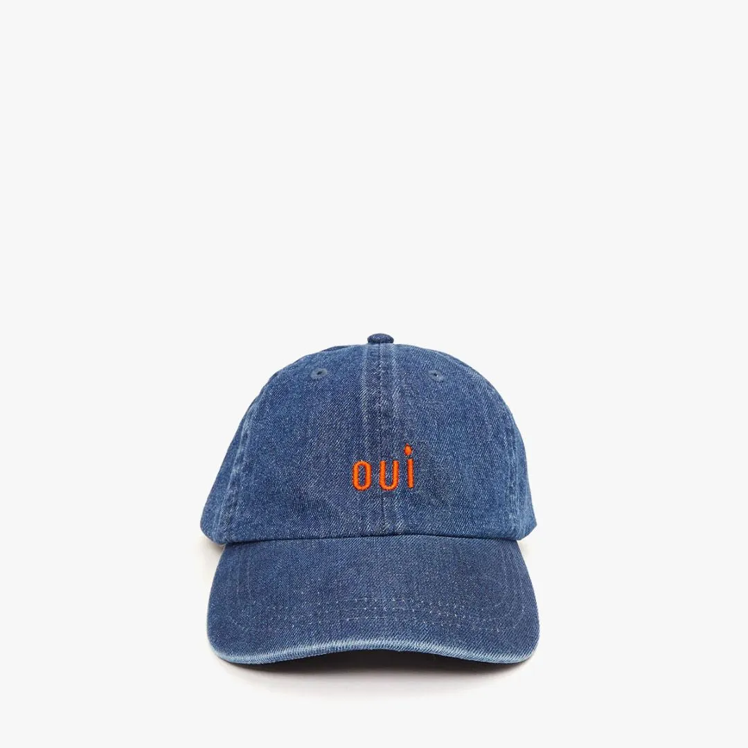 Petit Oui Baseball Hat (Navy Denim)