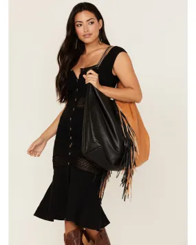 Product Name:  Understated Leather Women's Oversized Fringe Shoulder Bag