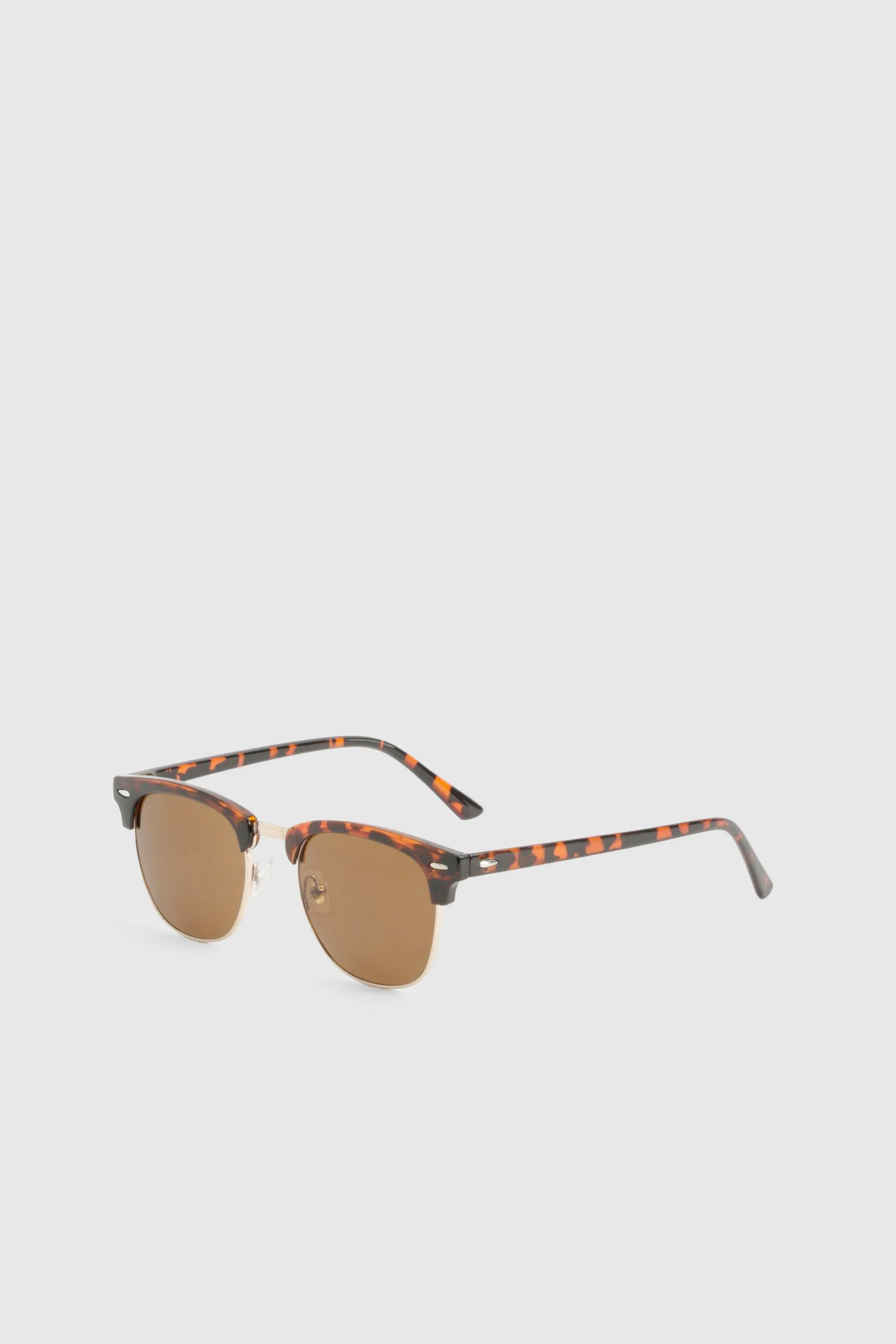 Sunglasses | Classic Square Top Tortoise Shell Sunglasses | boohoo