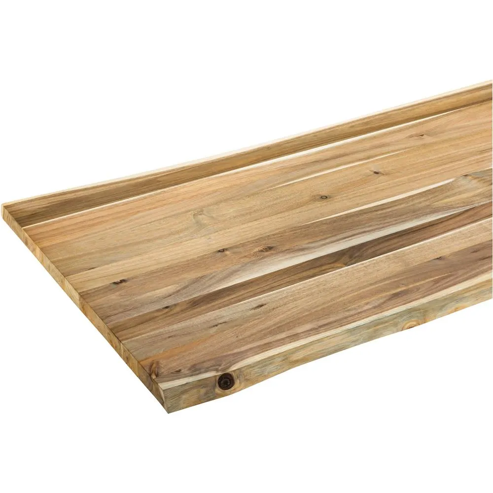 T34233 Acacia Butcher Block Live Edge - Unfinished 1-1/2\