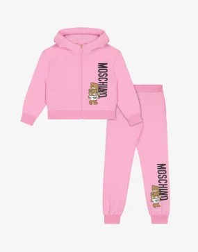 Teddy Logo sweatshirt tracksuit set