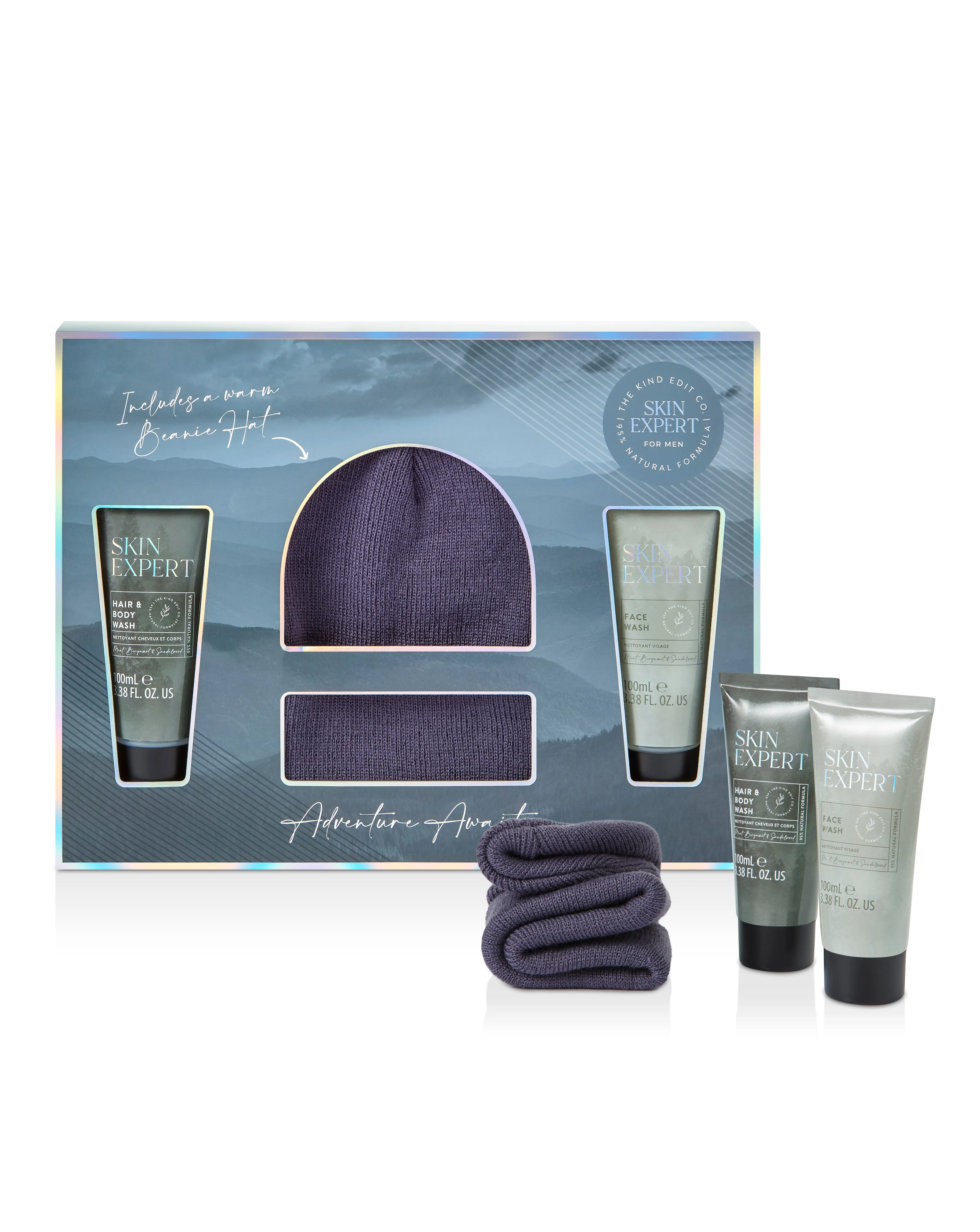 The Kind Edit Co. Skin Expert Beanie Hat Set