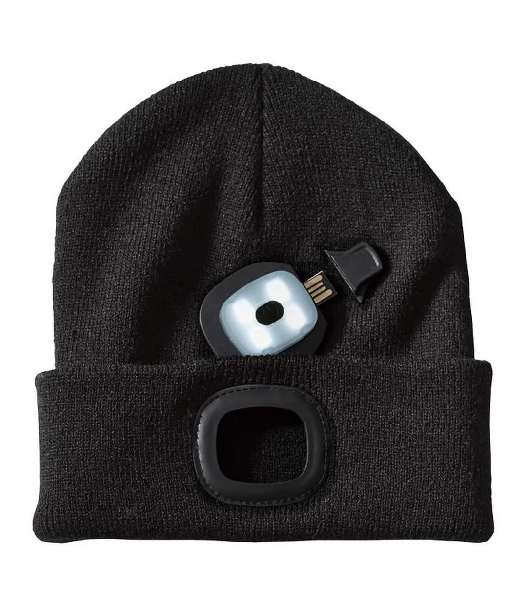 Unisex adults mighty led knit beanie black Elevate