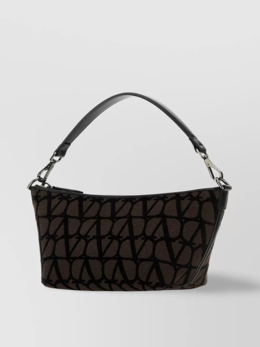 Valentino Garavani   Iconographe canvas and leather shoulder bag