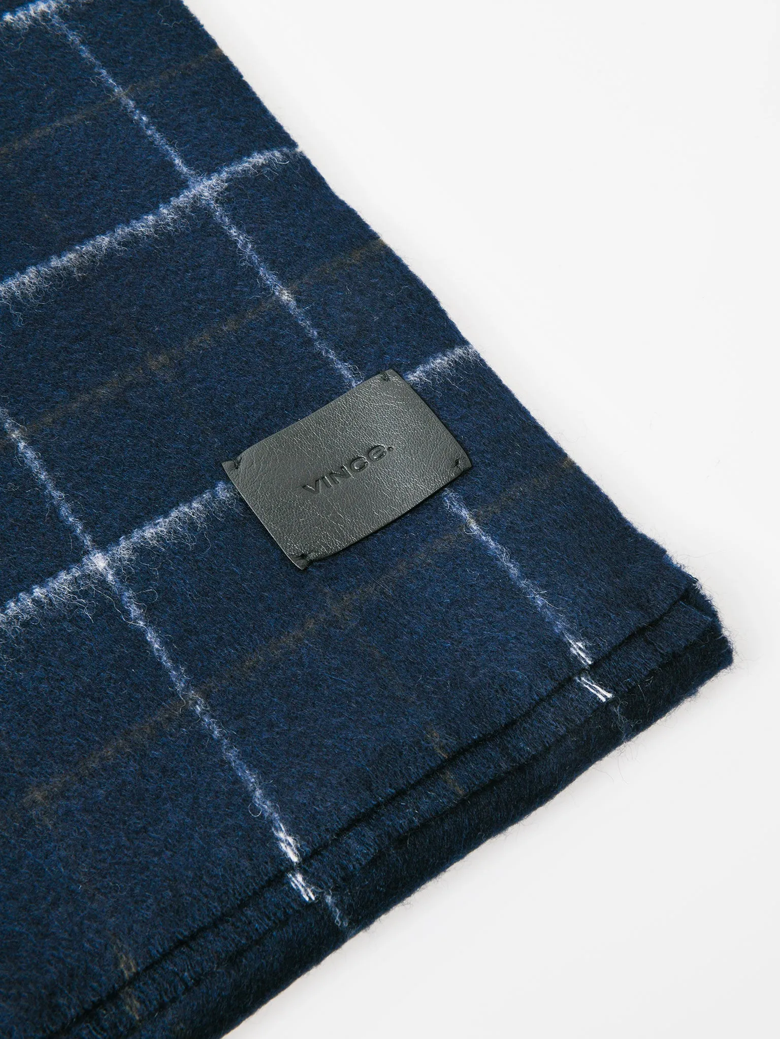    VINCE  Men's Double Face Creekside Plaid Scarf    