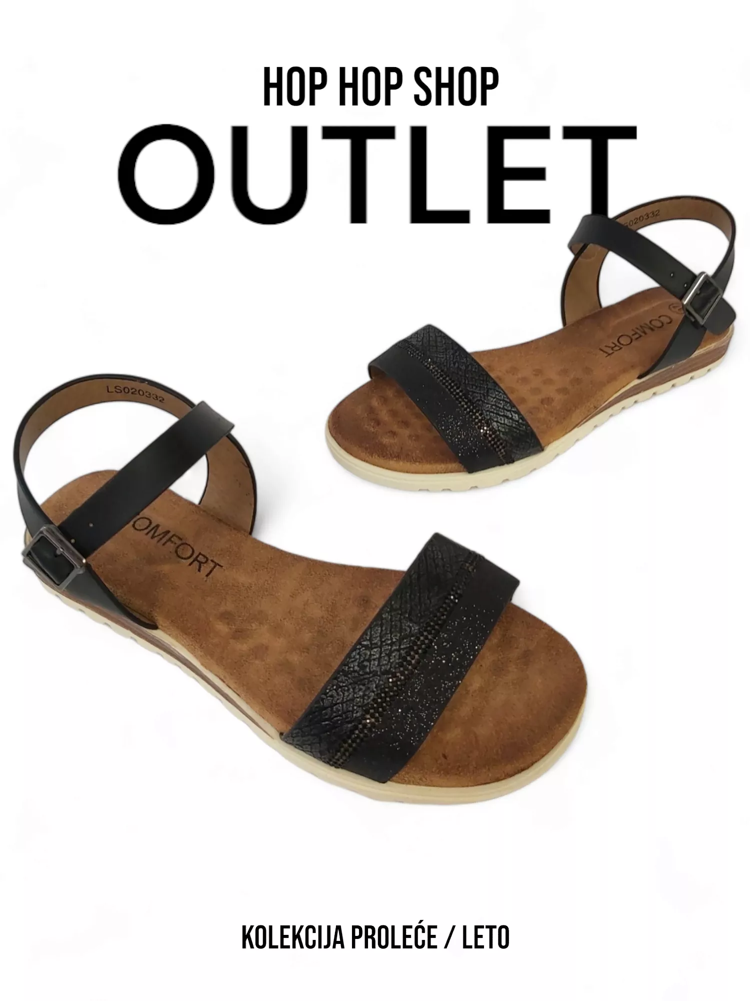 Women sandals LS020332 - BLACK