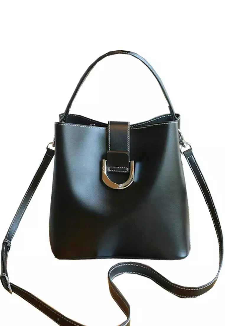 ZITIQUE The head layer of cowhide shoulder oblique bucket bag